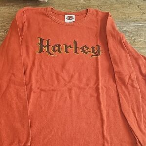 Harley-Davidson Vibrant Orange Long Sleeve Top
